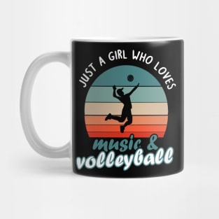 Girls sport volleyball music women team hobby Mug